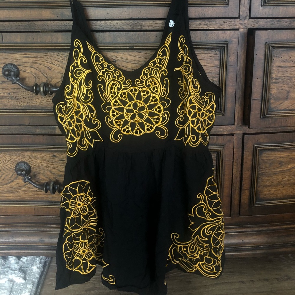 LF black & yellow romper